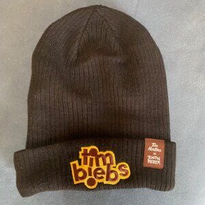 Justin Bieber and Tim Hortons collab promotional beanie
